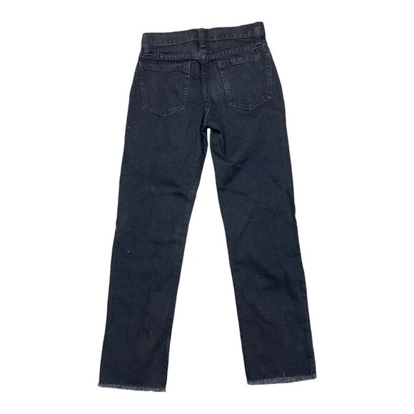 NWT Gap Kids 90s Straight Black Sparkle Jeans Size 12 Slim Raw Hem - Picture 5 of 5